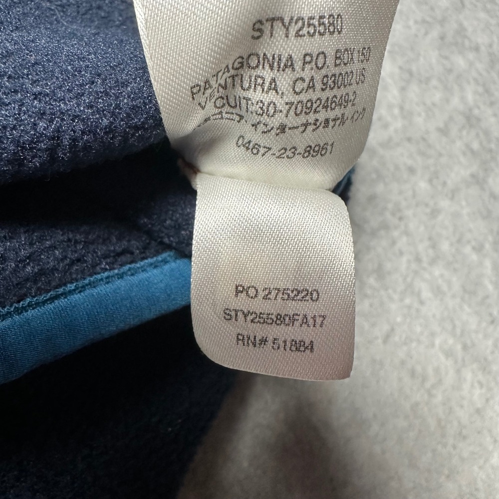 Patagonia Synchilla Snap-T Fleece Pullover Mens Medium Yellow Navy Blue - Picture 4 of 8